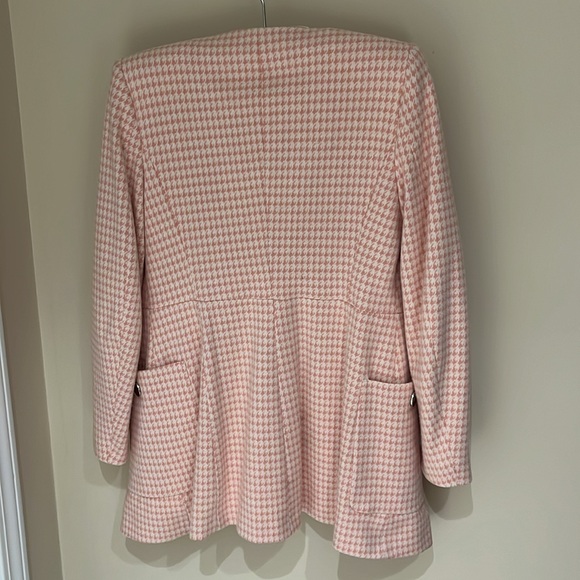 Zara pink and white greyhound teeth jacket. Size US S - Picture 2 of 4